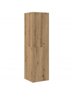 Set Mobile TV 7 pz Montato a Parete Rovere in Legno Multistrato