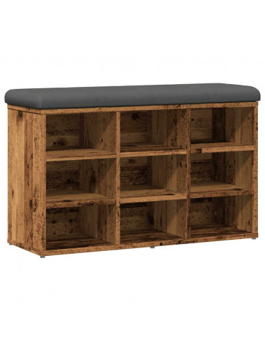 Panca Porta Scarpe Legno Antico 82x32x50 cm Legno Multistrato