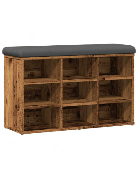 Panca Porta Scarpe Legno Antico 82x32x50 cm Legno Multistrato