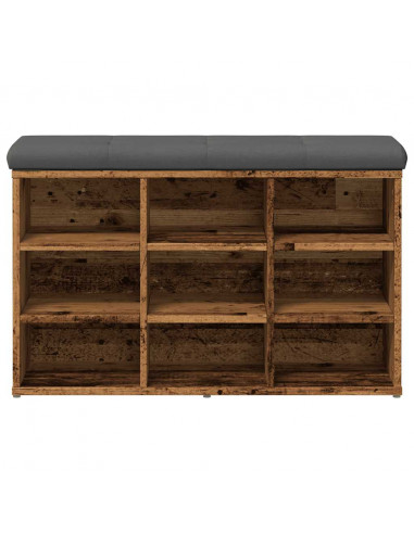 Panca Porta Scarpe Legno Antico 82x32x50 cm Legno Multistrato