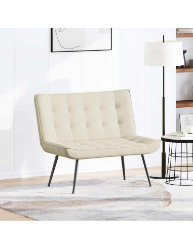 Panca Crema 110x74x84 cm in Velluto