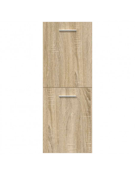 Set Mobili da Bagno 5 pz Rovere Sonoma in Legno Multistrato