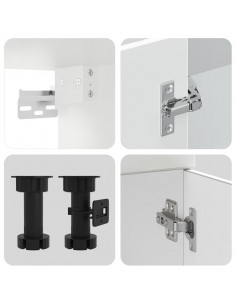 Set Mobili da Cucina 8 pz Kalmar Bianco Legno Multistrato