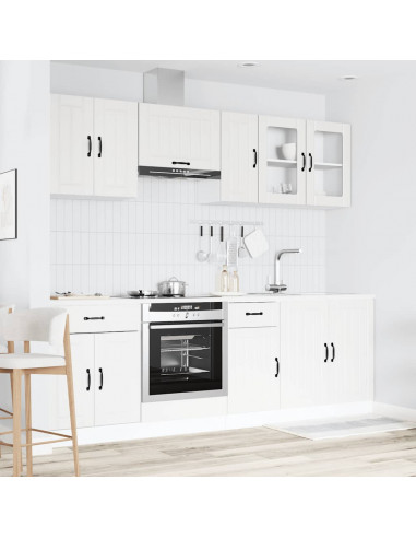 Set Mobili da Cucina 8 pz Kalmar Bianco Legno Multistrato