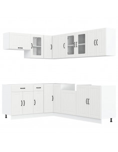 Set Mobili da Cucina 11 pz Lucca Bianchi Legno Multistrato 2