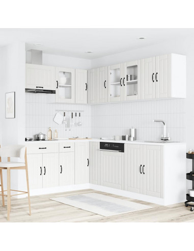 Set Mobili da Cucina 11 pz Lucca Bianchi Legno Multistrato