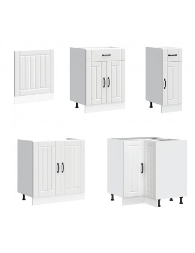 Set Mobili da Cucina 11 pz Lucca Bianchi Legno Multistrato