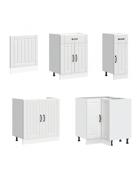 Set Mobili da Cucina 11 pz Lucca Bianchi Legno Multistrato