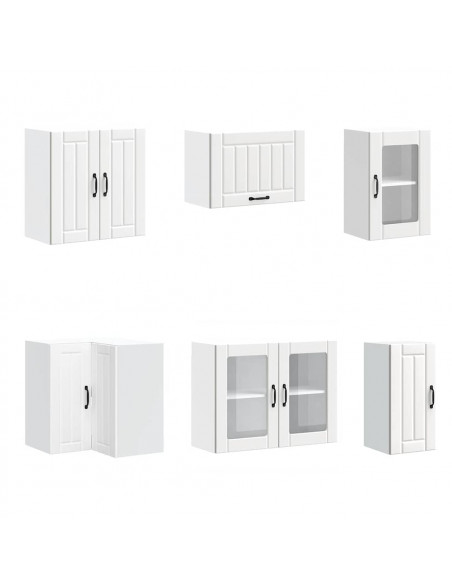 Set Mobili da Cucina 11 pz Lucca Bianchi Legno Multistrato