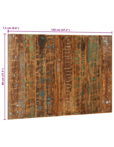 Testiera Multicolore 120 cm in Legno Massello Recupero