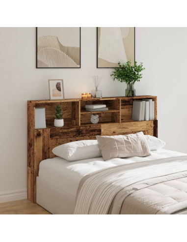 Testiera con Contenitore Legno 160x19x103,5 cm in Truciolato
