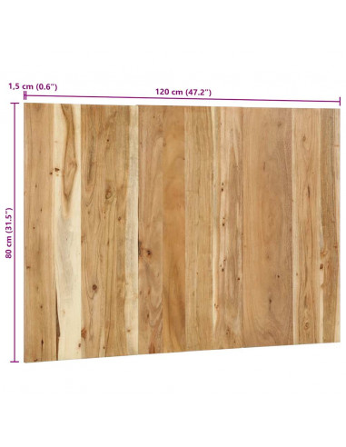 Testiera 120 cm in Legno Massello di Acacia
