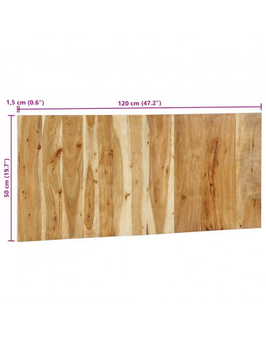 Testiera 120 cm in Legno Massello di Acacia