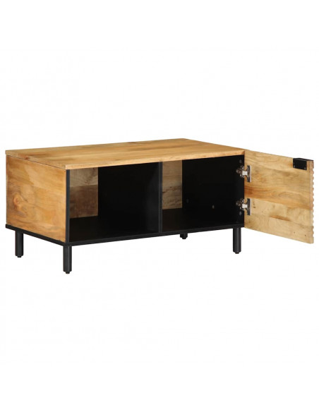 Tavolino da Salotto Marrone 80x50x40 cm Legno Massello di Mango
