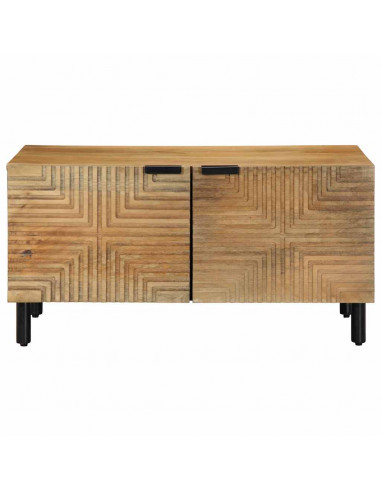 Tavolino da Salotto Marrone 80x50x40 cm Legno Massello di Mango