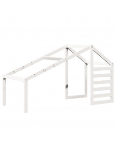 Tetto per Letto Bambini Bianco 198x97x113cm Legno Massello Pino 2