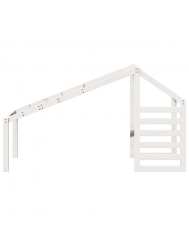 Tetto per Letto Bambini Bianco 198x97x113cm Legno Massello Pino