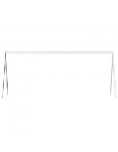 Tetto Letto Bambini Bianco 209x95,5x88 cm Legno Massello Pino