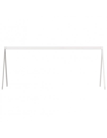 Tetto Letto Bambini Bianco 209x95,5x88 cm Legno Massello Pino
