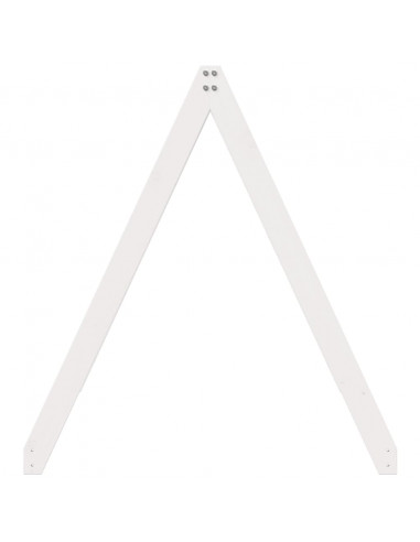 Tetto Letto Bambini Bianco 209x95,5x88 cm Legno Massello Pino