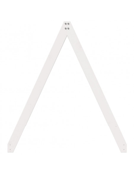 Tetto Letto Bambini Bianco 209x95,5x88 cm Legno Massello Pino