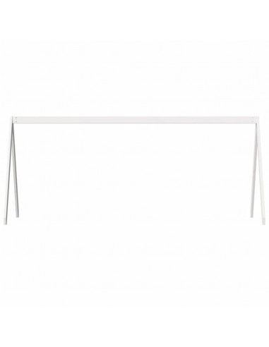 Tetto Letto Bambini Bianco 199x95,5x88 cm Legno Massello Pino