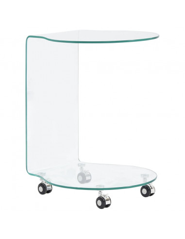 Tavolino da Caffè 45x40x58 cm in Vetro Temperato