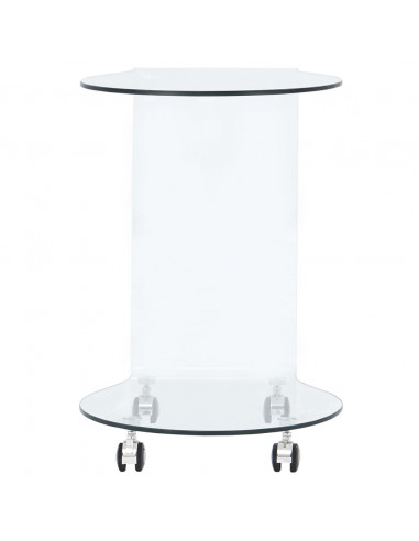 Tavolino da Caffè 45x40x58 cm in Vetro Temperato