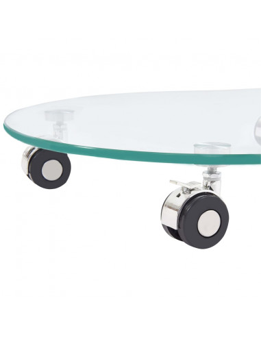 Tavolino da Caffè 45x40x58 cm in Vetro Temperato