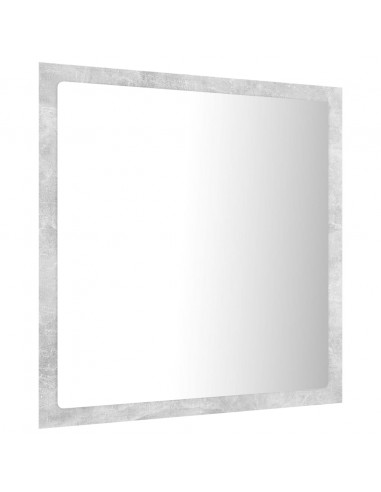 Specchio da Bagno a LED Grigio 40x8,5x37 cm in Acrilico