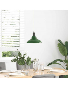 Lampada a Sospensione Regolabile E27 Verde Lucido Ø31cm Metallo 2