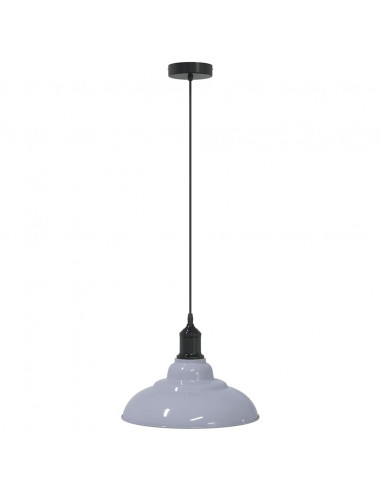 Lampada Sospensione Regolabile E27 Grigio Lucido Ø31 cm Metallo