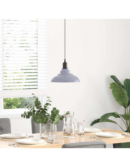 Lampada Sospensione Regolabile E27 Grigio Lucido Ø31 cm Metallo
