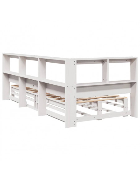 Letto con Libreria senza Materasso 75x190 cm in Legno Pino