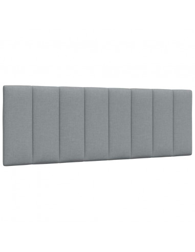 Letto con Materasso Grigio Chiaro 140x190cm Tessuto