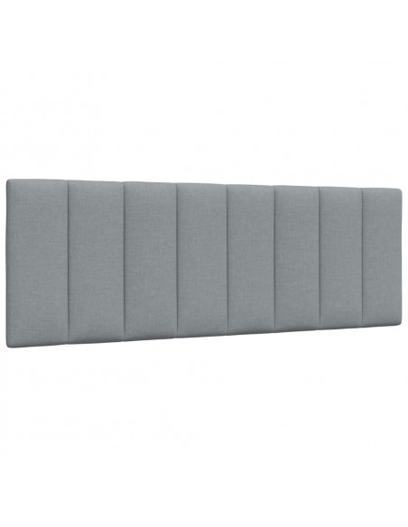 Letto con Materasso Grigio Chiaro 140x190cm Tessuto