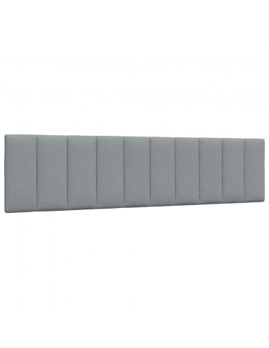 Letto con Materasso Grigio Chiaro 200x200 cm in Tessuto