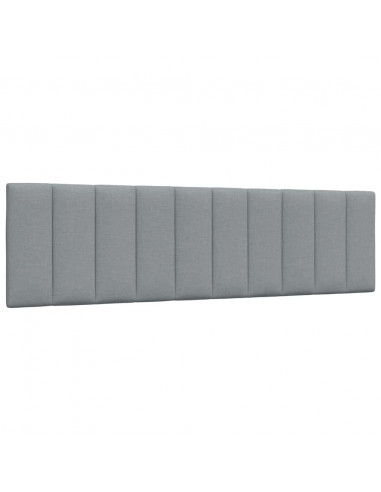 Letto con Materasso Grigio Chiaro180x200 cm Tessuto