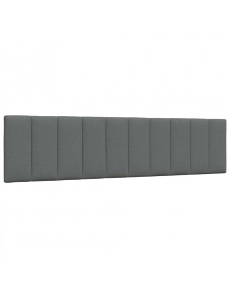 Letto con Materasso Grigio Scuro 200x200 cm in Tessuto
