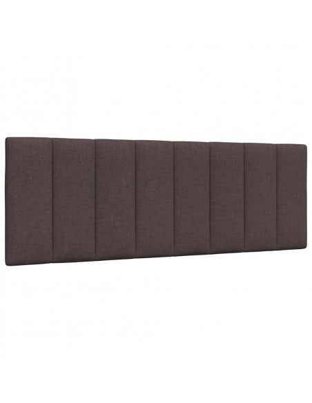Letto con Materasso Marrone Scuro 120x200cm Tessuto