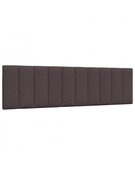 Letto con Materasso Marrone Scuro 180x200cm Tessuto