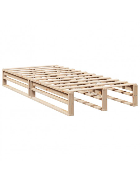 Letto Libreria senza Materasso 100x200 cm in Legno di Pino