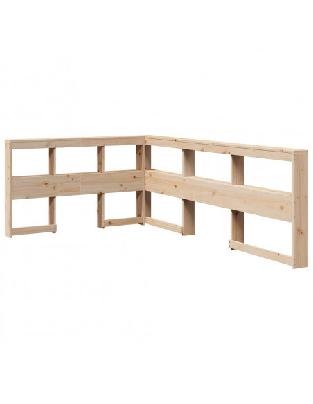 Letto Libreria senza Materasso 120x190 cm in Legno di Pino