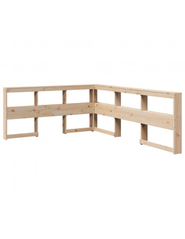 Letto Libreria senza Materasso 135x190 cm in Legno di Pino