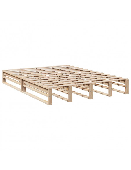 Letto Libreria senza Materasso 140x190 cm in Legno di Pino