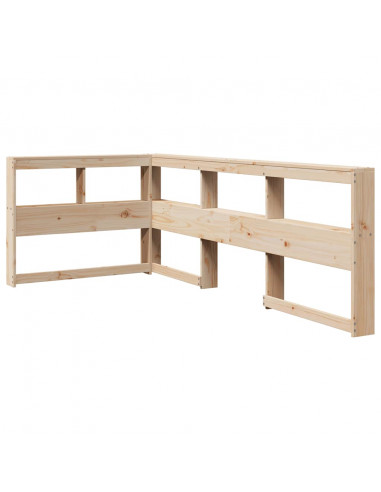 Letto Libreria senza Materasso 90x200 cm Legno Massello Pino