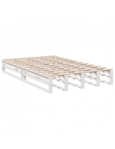 Letto Libreria senza Materasso Bianco 120x190 cm Legno di Pino