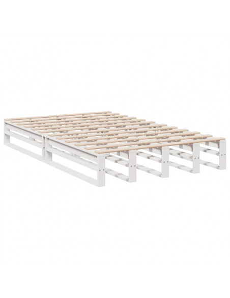 Letto Libreria senza Materasso Bianco 120x200 cm Legno di Pino