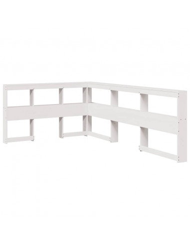 Letto Libreria senza Materasso Bianco 120x200 cm Legno di Pino