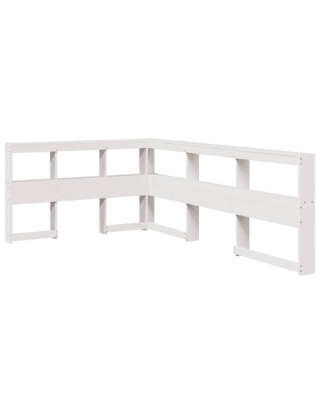 Letto Libreria senza Materasso Bianco 120x200 cm Legno di Pino